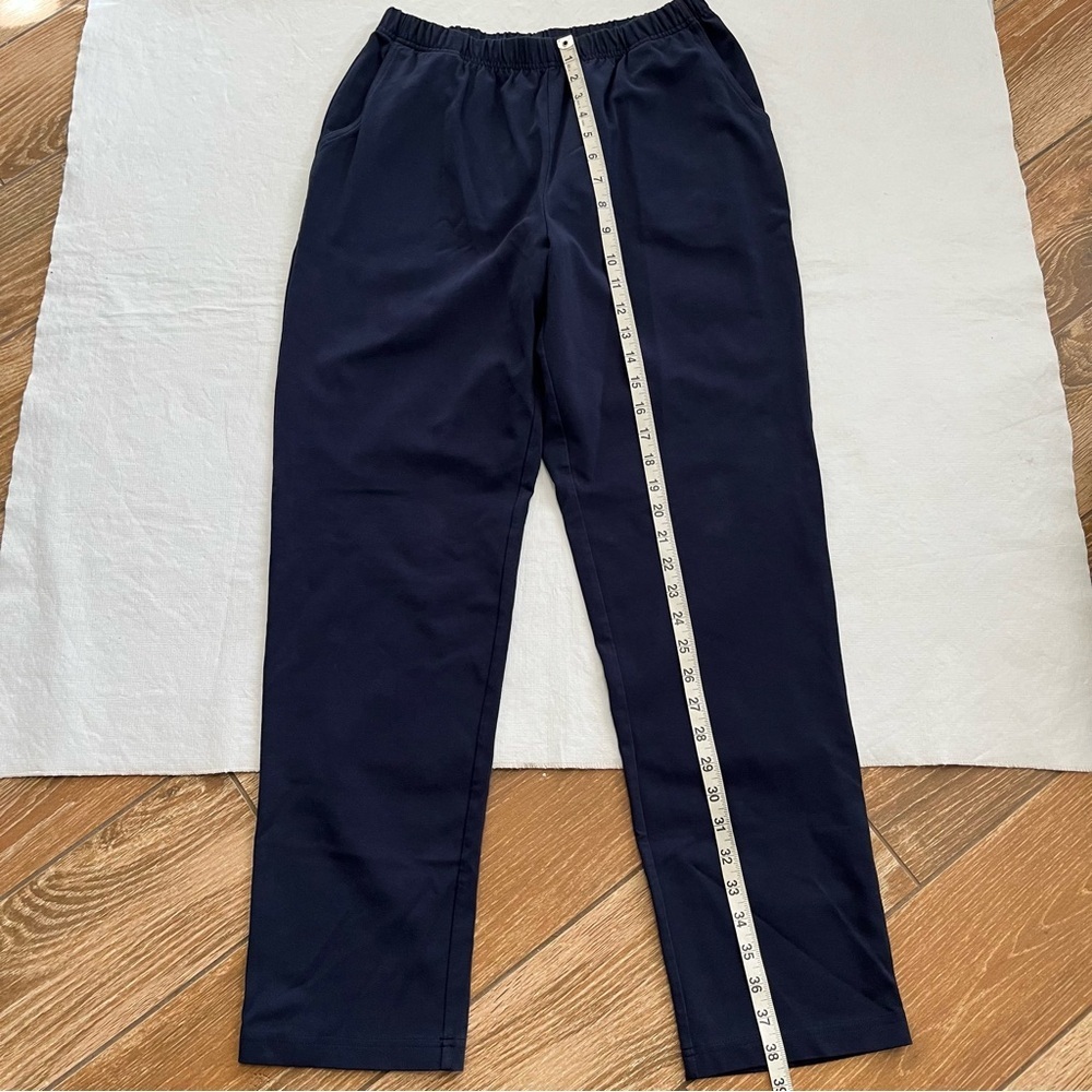 L.L.Bean Blue Pull On Elastic Waist Pants Set of 4 - Picture 6 of 7
